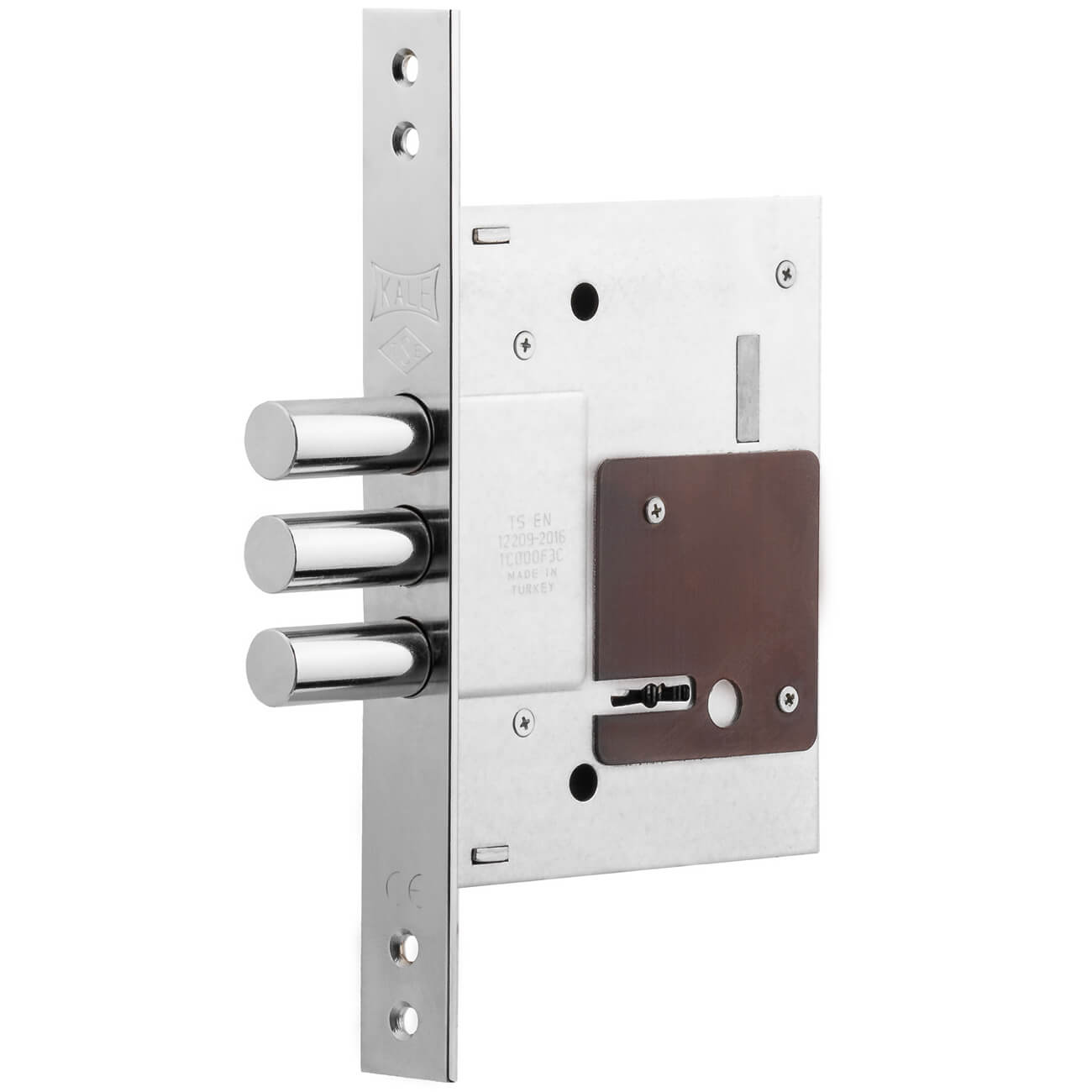 Замок врезной Kale Kilit 257L B:60 CR (хром) (5 keys 60 mm) 257L0000029