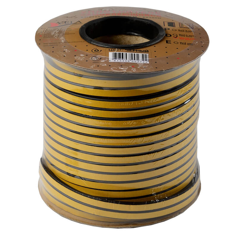 Уплотнитель самоклеящийся Vela E-9*4 (коричн.) (150м)